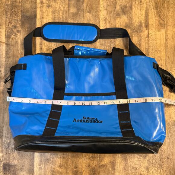 Subaru Official Gear Ambassador Zipper Cooler Insulated Bag w/Strap Blue Black - Picture 6 of 10